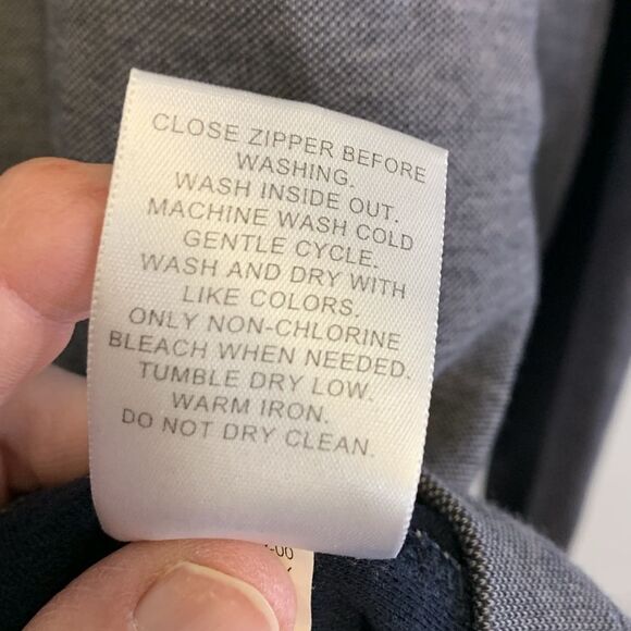 Banana Republic Gray-Blue Heathered 1/4 Zip LS Pullover Sweatshirt Size M - Picture 7 of 12